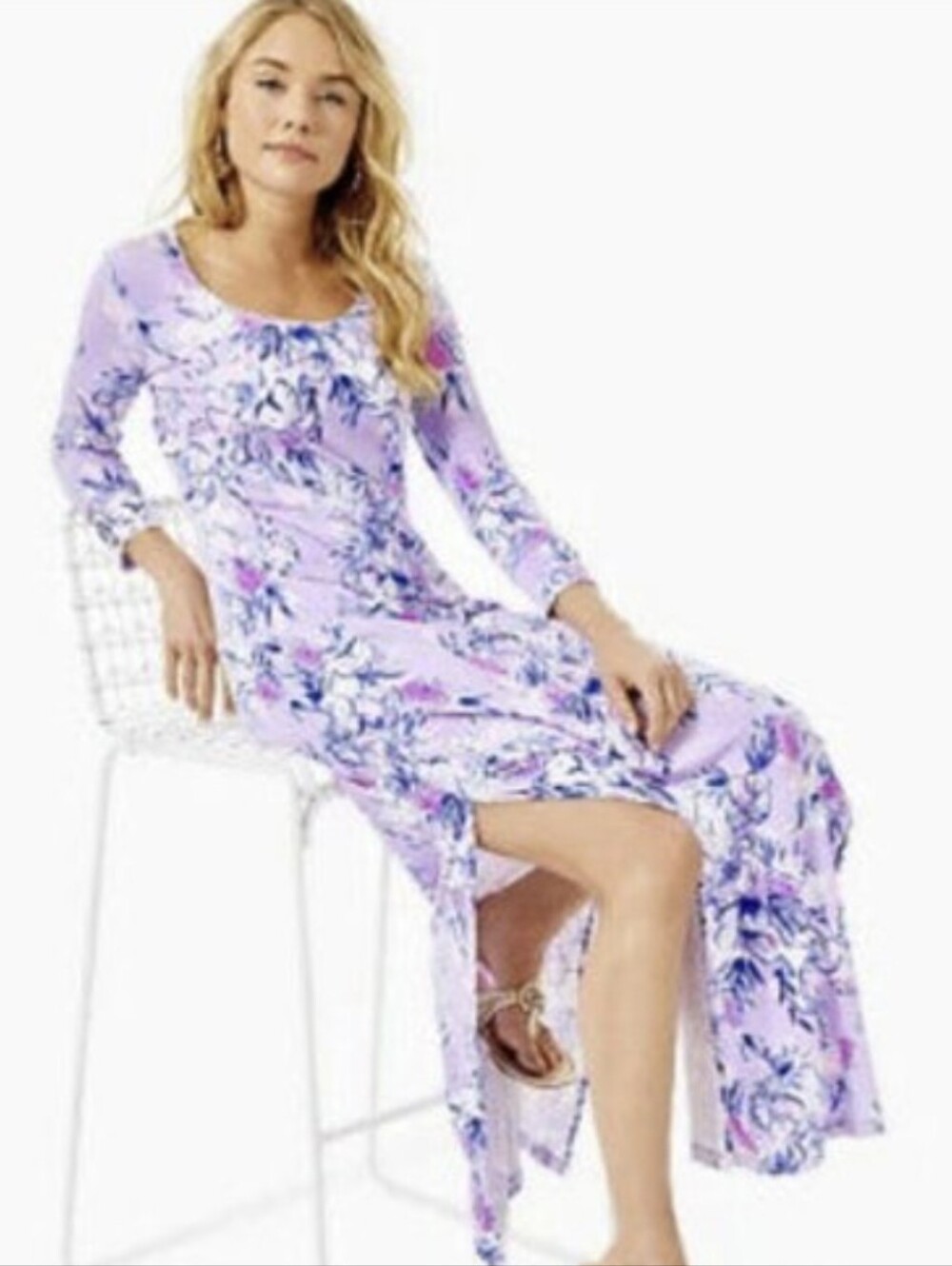 Lilly Pulitzer Lavender Floral Maxi Dress - Picture 2 of 9